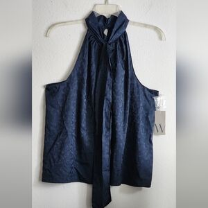 Worthington Women's Sleeveless Blouse Tie Front Button Closure Sz XXL (NWT)